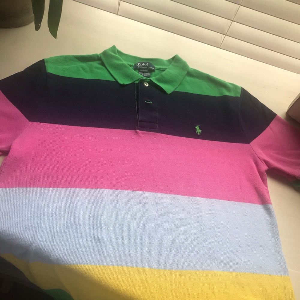 Boys Striped Polo sz 18-20